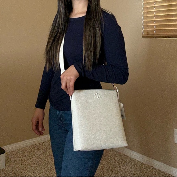 NWT, tory burch swingpack new ivory Leather crossbody - Picture 12 of 13